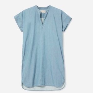 Everlane denim short sleeve oversized shirt dress
